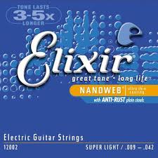 Elixir 12002 NanoWeb струны для электрогитары Super Light 9-42 Elixir 12002 NanoWeb струны для электрогитары Super Light 9-42