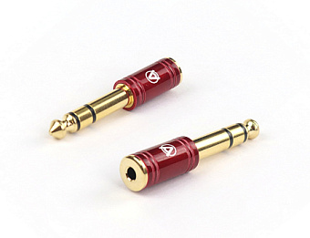 AuraSonics J35J63 переходник Jack TRS 3.5мм female -> Jack TRS 6.3мм male,позолоченные контакты,крас AuraSonics J35J63 переходник Jack TRS 3.5мм female -> Jack TRS 6.3мм male,позолоченные контакты,крас