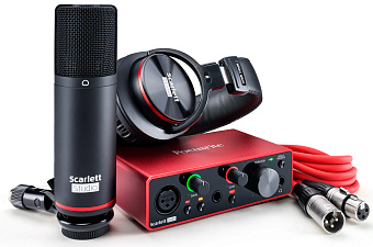 FOCUSRITE Scarlett Solo Studio 3rd Gen студийный комплект (Scarlett Solo 3rd Gen, наушники, микрофон FOCUSRITE Scarlett Solo Studio 3rd Gen студийный комплект (Scarlett Solo 3rd Gen, наушники, микрофон