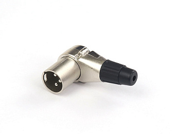 AuraSonics X3MR кабельный разъем угловой 3-контактный XLR male, посеребренные контакты, никель,до 50 AuraSonics X3MR кабельный разъем угловой 3-контактный XLR male, посеребренные контакты, никель,до 50