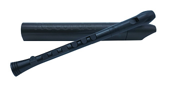 NUVO Recorder+ Black/Black with hard case Блокфлейта сопрано, строй С, барочная система