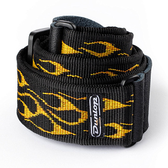 Dunlop D38-11OY Ремень для гитары, желтое пламя