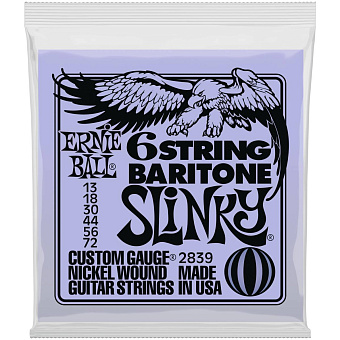 ERNIE BALL 2839 Nickel Wound 5/8 Scale Slinky 13-72 - Струны для баритон-гитары