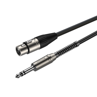 ROXTONE SMXJ220/5 Кабель микрофонный, MC002 (D: 6мм), XLR (3PF) -  6.3mm JACK (S), 5м