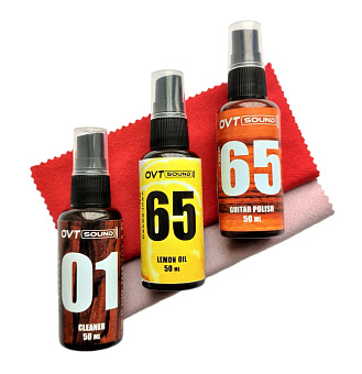 OVTSound-compl.50ml - комплект для ухода за гитарой: масло, очиститель, полироль, 2 салфетки OVTSound-compl.50ml - комплект для ухода за гитарой: масло, очиститель, полироль, 2 салфетки