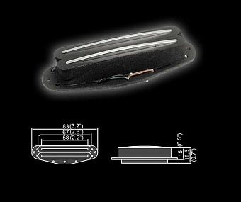 Belcat BHS-95ANeck-BK - звукосниматель магнитный, сингл, нековый, черный Belcat BHS-95ANeck-BK - звукосниматель магнитный, сингл, нековый, черный