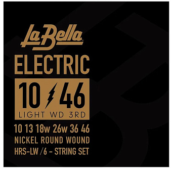 La Bella HRS-LW Hard Rockin Steel Комплект струн для электрогитары, никелированные, Light, 10-46 La Bella HRS-LW Hard Rockin Steel Комплект струн для электрогитары, никелированные, Light, 10-46