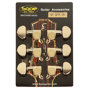 SQOE QZ-QFB-06 - комплект колковой механики для акустической гитары SQOE QZ-QFB-06 - комплект колковой механики для акустической гитары