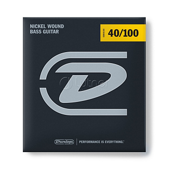 Dunlop DBN40100 Комплект струн для бас-гитары, никелированные, Light, 40-100 Dunlop DBN40100 Комплект струн для бас-гитары, никелированные, Light, 40-100