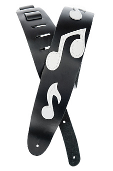 Planet Waves 25LIC01 Icon Collection Кожаный ремень для гитары, рисунок «Note»