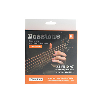 Bosstone AS FB10-47 - струны для акустической гитары фосфор-бронза ВАКУУМНАЯ УПАКОВКА Bosstone AS FB10-47 - струны для акустической гитары фосфор-бронза ВАКУУМНАЯ УПАКОВКА