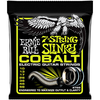 ERNIE BALL 2728 Cobalt Slinky Regular 10-56 - струны для электрогитары 7-струнной ERNIE BALL 2728 Cobalt Slinky Regular 10-56 - струны для электрогитары 7-струнной