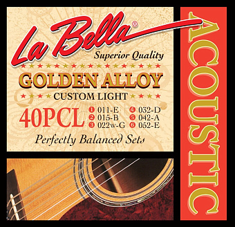 La Bella 40PCL Комплект струн для акустической гитары 11-52 La Bella 40PCL Комплект струн для акустической гитары 11-52