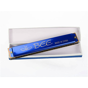 BEE DF24-1 BLUE - губная гармоника тремоло BEE DF24-1 BLUE - губная гармоника тремоло