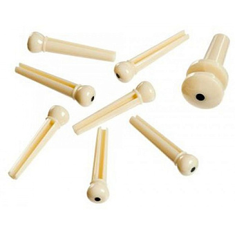 PARTS P17 Держатель струн с точкой, (черный, белый), повышенной плотности (аналог кости) PARTS P17 Держатель струн с точкой, (черный, белый), повышенной плотности (аналог кости)
