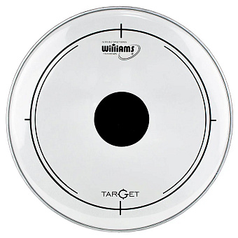 WILLIAMS DT2-7MIL-22 Двухслойный пластик 22" для бас-барабана или маршевого, прозрачный с черной точ WILLIAMS DT2-7MIL-22 Двухслойный пластик 22" для бас-барабана или маршевого, прозрачный с черной точ