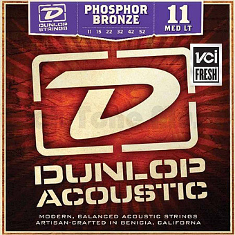 Dunlop DAP1152 Комплект струн для акустической гитары, фосф.бронза, Medium Light, 11-52 Dunlop DAP1152 Комплект струн для акустической гитары, фосф.бронза, Medium Light, 11-52