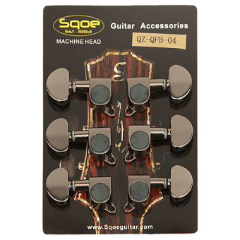 SQOE QZ-QFB-04 комплект колковой механики для акустической гитары SQOE QZ-QFB-04 комплект колковой механики для акустической гитары