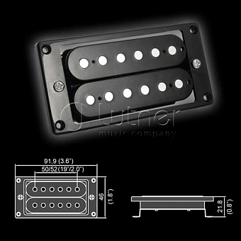 Belcat BH-23Bridge-BK - звукосниматель магнитный, хамбакер, бриджевый, черный Belcat BH-23Bridge-BK - звукосниматель магнитный, хамбакер, бриджевый, черный
