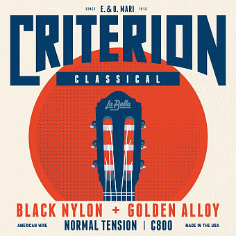 La Bella C800 Criterion - струны для классической гитары, черный нейлон, нормальное натяжение La Bella C800 Criterion - струны для классической гитары, черный нейлон, нормальное натяжение