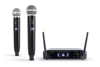 AuraSonics DUET 20S1 Двойная радиосистема с ручными передатчиками, частоты A-663,5 МГц, B-682,2 МГц AuraSonics DUET 20S1 Двойная радиосистема с ручными передатчиками, частоты A-663,5 МГц, B-682,2 МГц