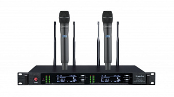 LAudio LS-Q7-2M Двухканальная вокальная радиосистема, 2 ручных передатчика LAudio LS-Q7-2M Двухканальная вокальная радиосистема, 2 ручных передатчика