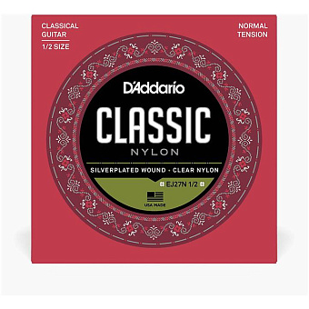 D'ADDARIO EJ27 N 1/2 - струны для классической гитары 1/2, нормальное натяжение D'ADDARIO EJ27 N 1/2 - струны для классической гитары 1/2, нормальное натяжение
