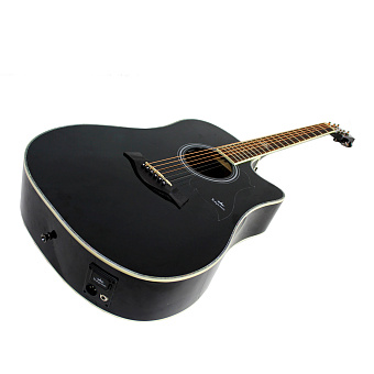 KEPMA D1CE K10 Black Matt - трансакустическая гитара, цвет черный, матовая отделка