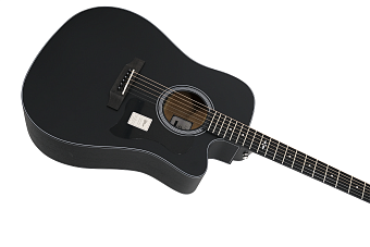 Klever KD-710S BK - гитара акустическая, дредноут (41"), с вырезом, цвет черный