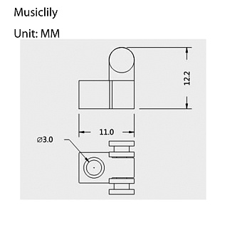 Musiclily MX0655-4 - ретейнер для гитары роликовый, хром, 4шт Musiclily MX0655-4 - ретейнер для гитары роликовый, хром, 4шт