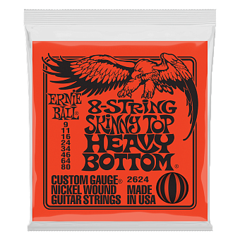 Ernie Ball 2624 струны для 8-струнной электрогитары 9-80 Ernie Ball 2624 струны для 8-струнной электрогитары 9-80