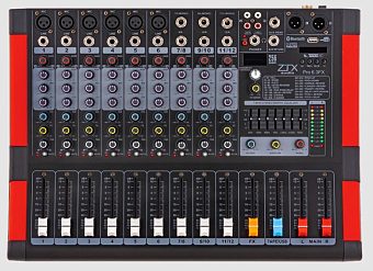 ZTX audio Pro 6.3Fx - микшерный пульт 6 микр, 3 стерео, MP3/SD/DSP/BT/USB