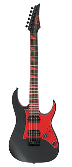 IBANEZ GRG131DX-BKF - электрогитара, Superstrat, HH, цвет - чёрный матовый с красным пикгардом IBANEZ GRG131DX-BKF - электрогитара, Superstrat, HH, цвет - чёрный матовый с красным пикгардом