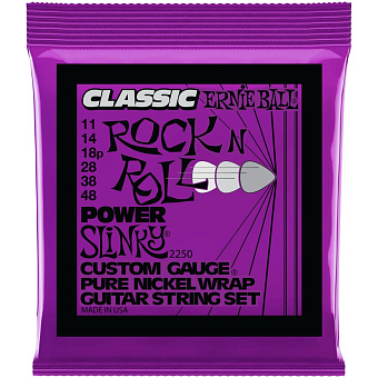 Ernie Ball 2250 Classic Rock n Roll Pure Nickel Slinky Power 11-48 - струны для электрогитары Ernie Ball 2250 Classic Rock n Roll Pure Nickel Slinky Power 11-48 - струны для электрогитары