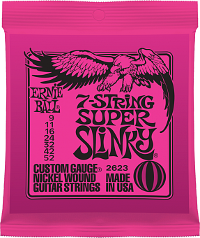 Ernie Ball 2623 Nickel Wound Slinky Super 9-52 - струны для 7-струн. электрогитары Ernie Ball 2623 Nickel Wound Slinky Super 9-52 - струны для 7-струн. электрогитары