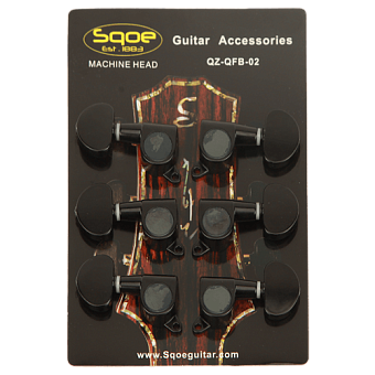 SQOE QZ-QFB-02 комплект колковой механики для акустической гитары SQOE QZ-QFB-02 комплект колковой механики для акустической гитары