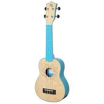 MARTIN ROMAS MRP-FLOWER BL - укулеле сопрано синяя MARTIN ROMAS MRP-FLOWER BL - укулеле сопрано синяя