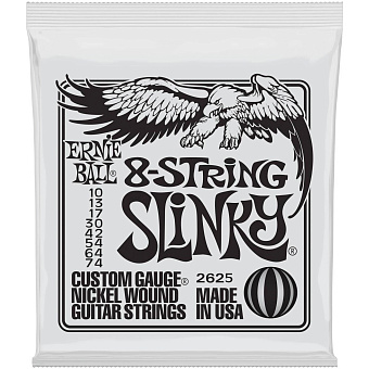 Ernie Ball 2625 Nickel Wound Slinky 10-74 - струны для 8-струнной электрогитары Ernie Ball 2625 Nickel Wound Slinky 10-74 - струны для 8-струнной электрогитары