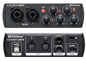 PreSonus AudioBox USB 96 25TH аудио/MIDI интерфейс 2х2 для РС или МАС 24бит/96кГц, ПО Studio One Art PreSonus AudioBox USB 96 25TH аудио/MIDI интерфейс 2х2 для РС или МАС 24бит/96кГц, ПО Studio One Art