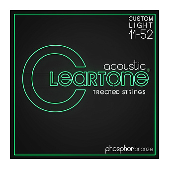 Cleartone 7411 Phosphor Bronze Комплект струн для акустической гитары, ф.бронза, с покрытием, 11-52