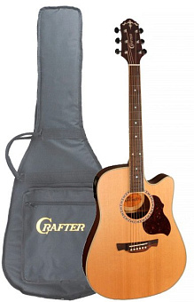 CRAFTER DTE-7 / N Электроакустическая гитара шестиструнная + чехол CRAFTER DTE-7 / N Электроакустическая гитара шестиструнная + чехол