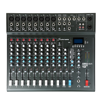 STUDIOMASTER CLUB XS12+ - компактный микшер, 8 микрофонных, 2 стерео входа, 3-х полосный зквалайзер STUDIOMASTER CLUB XS12+ - компактный микшер, 8 микрофонных, 2 стерео входа, 3-х полосный зквалайзер