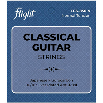 FLIGHT FCS-850 N - Струны для классической гитары, флюорокарбон, басы посеребрянные, среднее натяжен FLIGHT FCS-850 N - Струны для классической гитары, флюорокарбон, басы посеребрянные, среднее натяжен