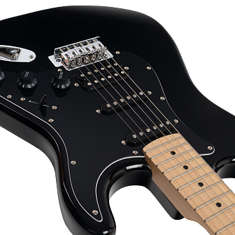 ROCKDALE Stars Plus HSS Maple Black Электрогитара, форма корпуса стратокастер, цвет черный. ROCKDALE Stars Plus HSS Maple Black Электрогитара, форма корпуса стратокастер, цвет черный.