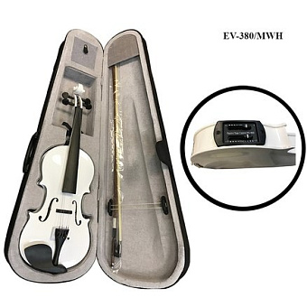 BRAHNER EV-380/MWH 4/4 - ЭЛЕКТРОакустическая скрипка со ЗВУКОСНИМАТЕЛЕМ, белый металлик BRAHNER EV-380/MWH 4/4 - ЭЛЕКТРОакустическая скрипка со ЗВУКОСНИМАТЕЛЕМ, белый металлик