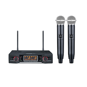 LAudio LS-P3-2M Двухканальная вокальная радиосистема, 2 ручных передатчика LAudio LS-P3-2M Двухканальная вокальная радиосистема, 2 ручных передатчика