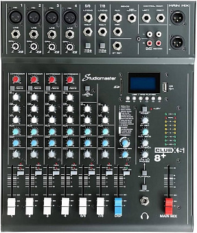 STUDIOMASTER CLUB XS8+ - компактный микшер, 4 микрофонных, 2 стерео входа, 3-х полосный эквалайзер STUDIOMASTER CLUB XS8+ - компактный микшер, 4 микрофонных, 2 стерео входа, 3-х полосный эквалайзер