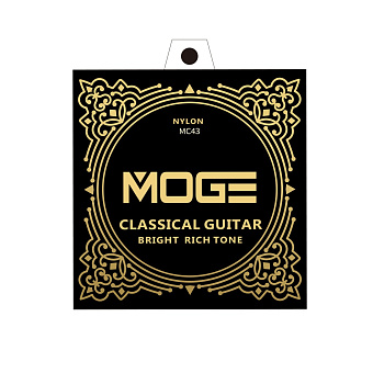 Moge MC43 - комплект струн для классической гитары, нейлон/посеребренная медь, среднее натяжение Moge MC43 - комплект струн для классической гитары, нейлон/посеребренная медь, среднее натяжение