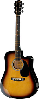 FENDER SQUIER SA-105CE DREADNOUGHT SUNBURST W/FISHMAN PREAMP электроакустическая гитара FENDER SQUIER SA-105CE DREADNOUGHT SUNBURST W/FISHMAN PREAMP электроакустическая гитара