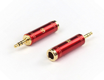 AuraSonics J63J35 переходник Jack TRS 6.3мм female -> Jack TRS 3.5мм male,позолоченные контакты,крас AuraSonics J63J35 переходник Jack TRS 6.3мм female -> Jack TRS 3.5мм male,позолоченные контакты,крас